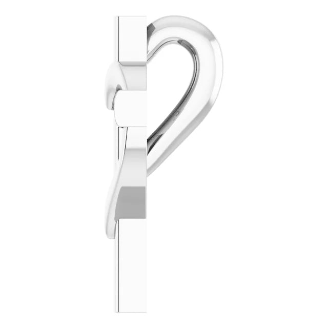 Sterling Silver Youth Cross with Heart Pendant