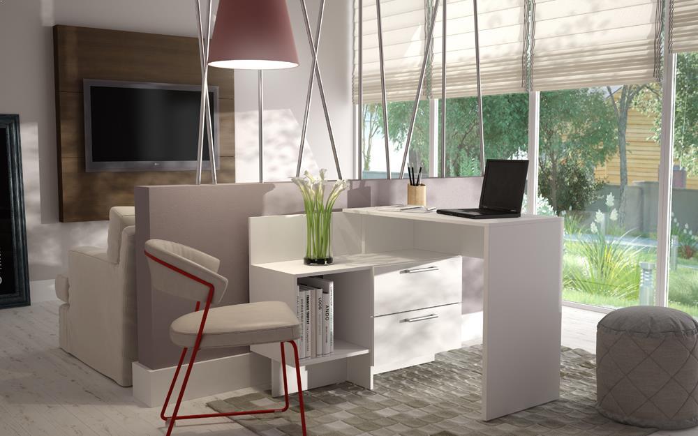 Accentuations by Manhattan Comfort Teramo Home Desk with 1 Shelves