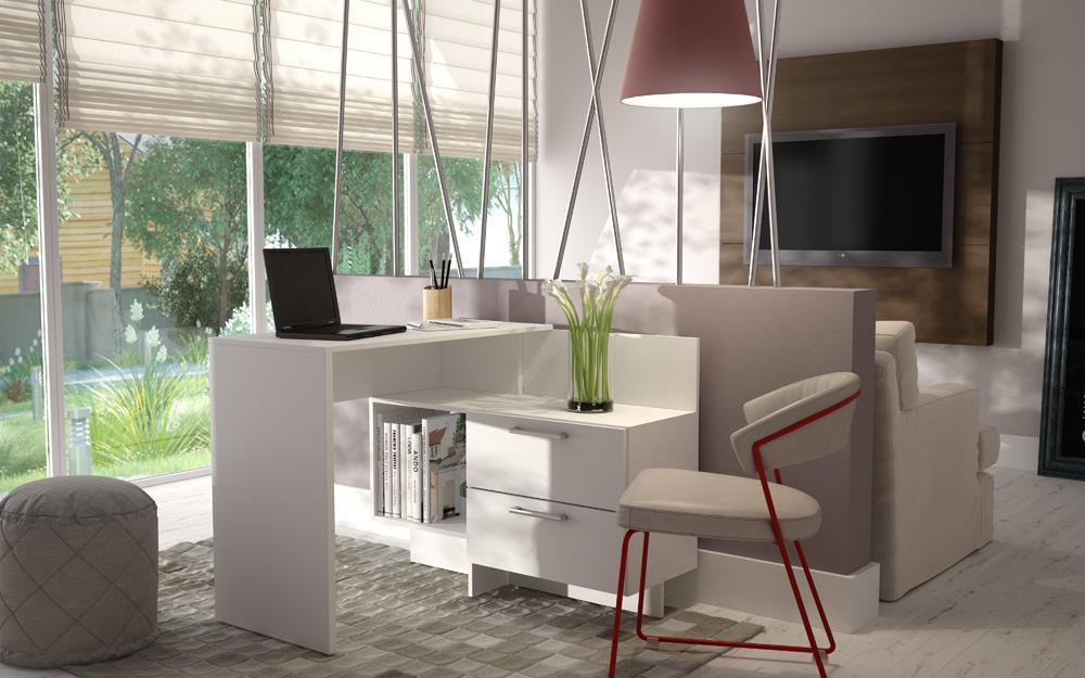 Accentuations by Manhattan Comfort Teramo Home Desk with 1 Shelves