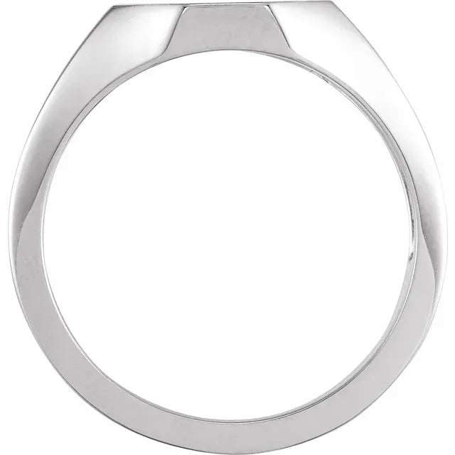 Sterling Silver Octagon Signet Ring