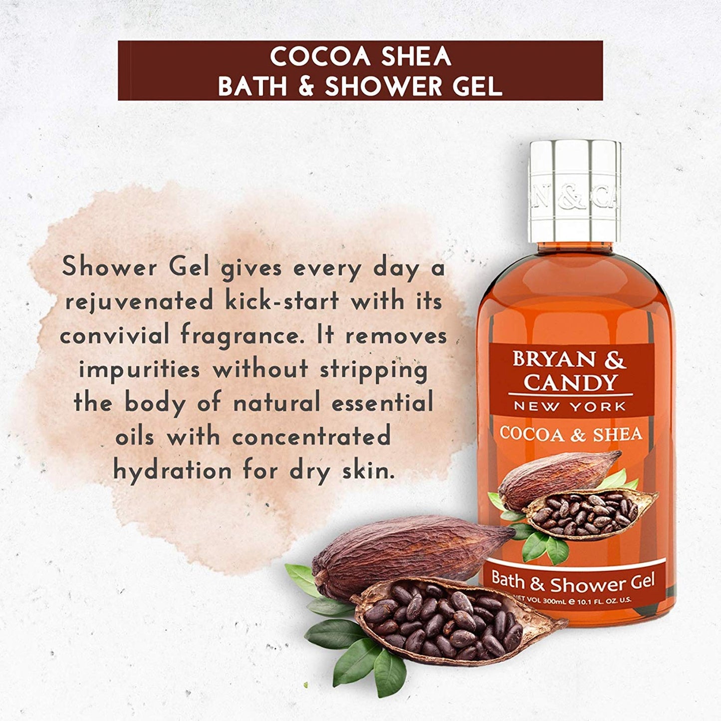 Bryan & Candy New York Cocoa Shea Bath Tub Kit Diwali Gift Set For Women And Men, Complete Home Spa Experience (Shower Gel, Hand & Body Lotion, Sugar Scrub, Body Polish)
