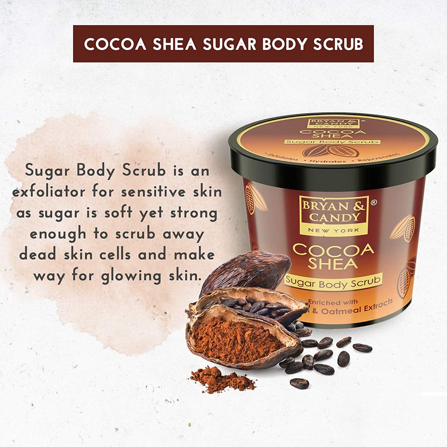 Bryan & Candy New York Cocoa Shea Bath Tub Kit Diwali Gift Set For Women And Men, Complete Home Spa Experience (Shower Gel, Hand & Body Lotion, Sugar Scrub, Body Polish)