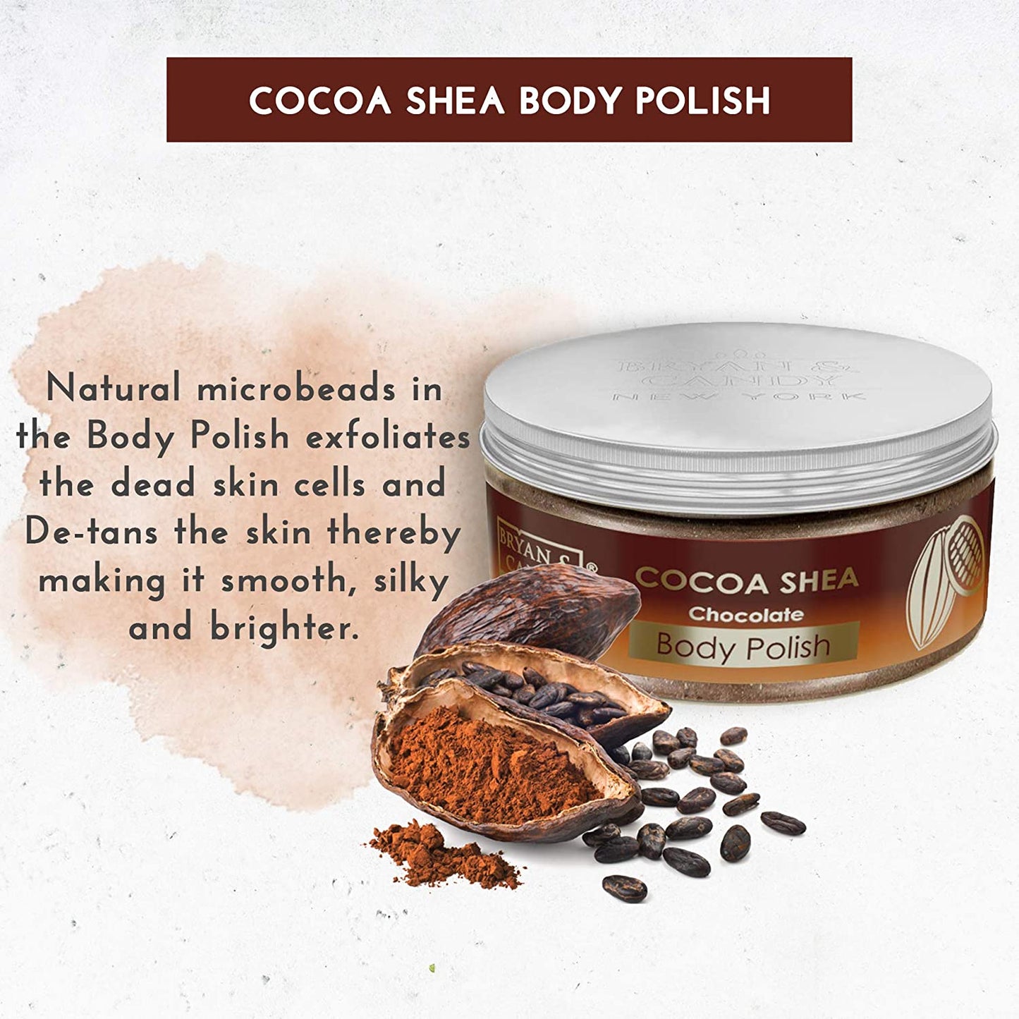 Bryan & Candy New York Cocoa Shea Bath Tub Kit Diwali Gift Set For Women And Men, Complete Home Spa Experience (Shower Gel, Hand & Body Lotion, Sugar Scrub, Body Polish)