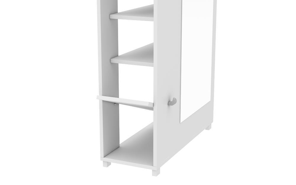 Accentuations by Manhattan Comfort Valencia 1.0 - 10 Shelf with 3 Hooks and Full Length Mirror Shoe Closet