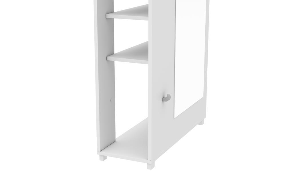 Accentuations by Manhattan Comfort Valencia 1.0 - 10 Shelf with 3 Hooks and Full Length Mirror Shoe Closet