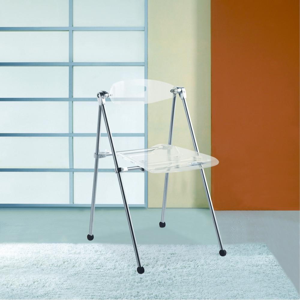 Fine Mod Imports Acrylic Folding Chair