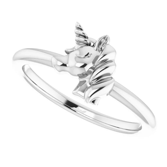Sterling Silver Youth Unicorn Ring