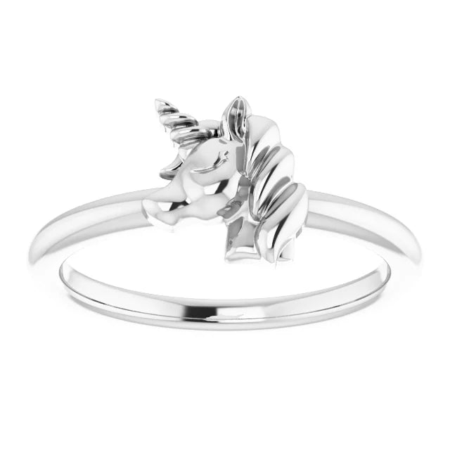 Sterling Silver Youth Unicorn Ring