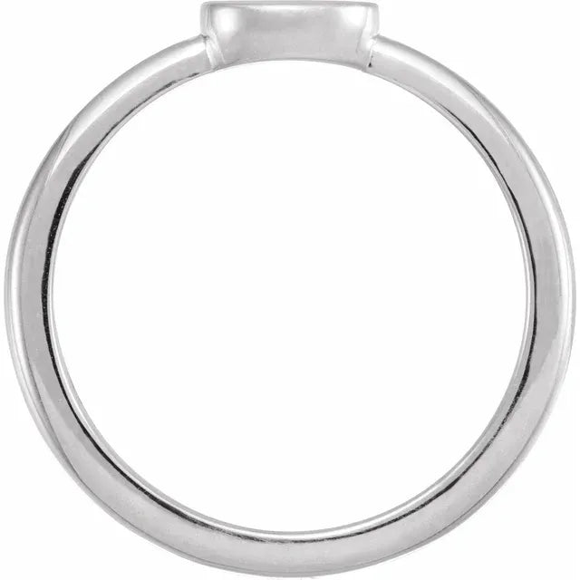 Sterling Silver Oval Engravable Ring