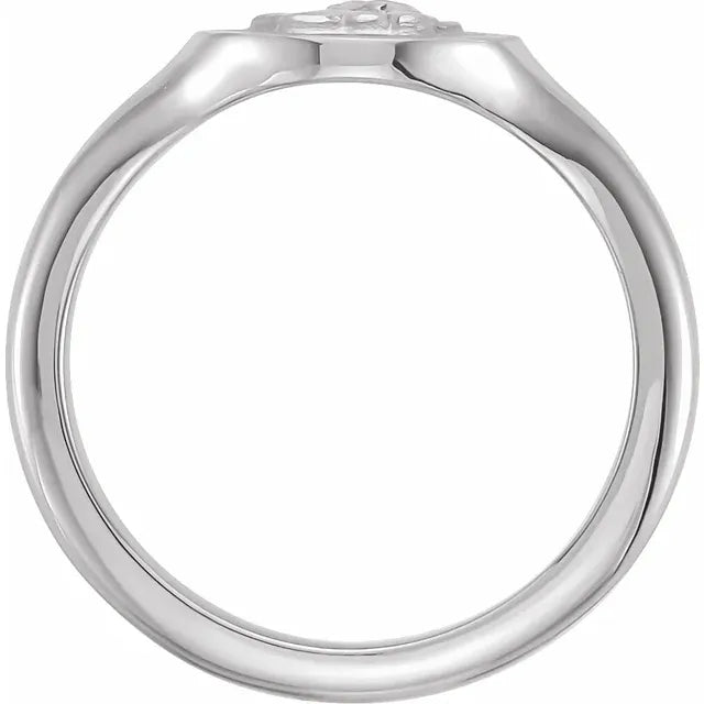 Sterling Silver Cherub Angel Pinky Ring