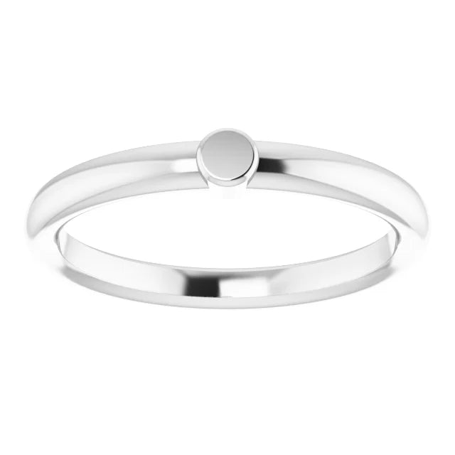 Sterling Silver 1-Circle Engravable Family Ring
