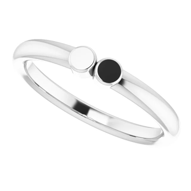 Sterling Silver 2-Circle Engravable Family Ring