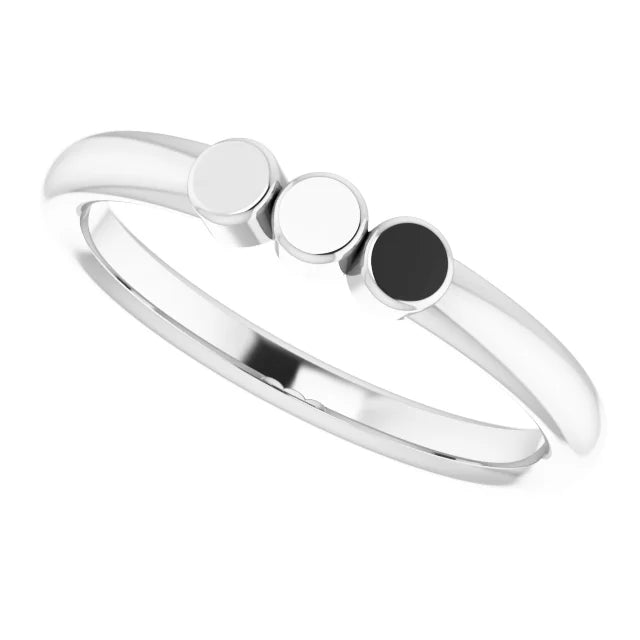 Sterling Silver 3-Circle Engravable Family Ring