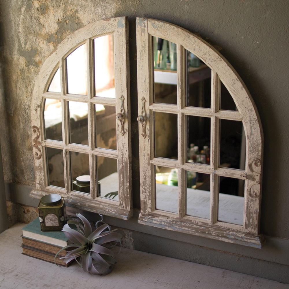 Kalalou Arched Window Mirrors - Set of 26
