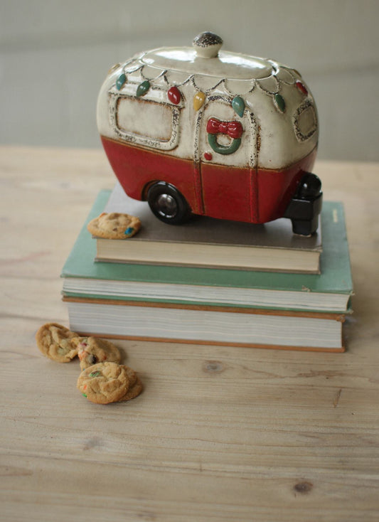 Kalalou Ceramic Christmas Camper Canister3