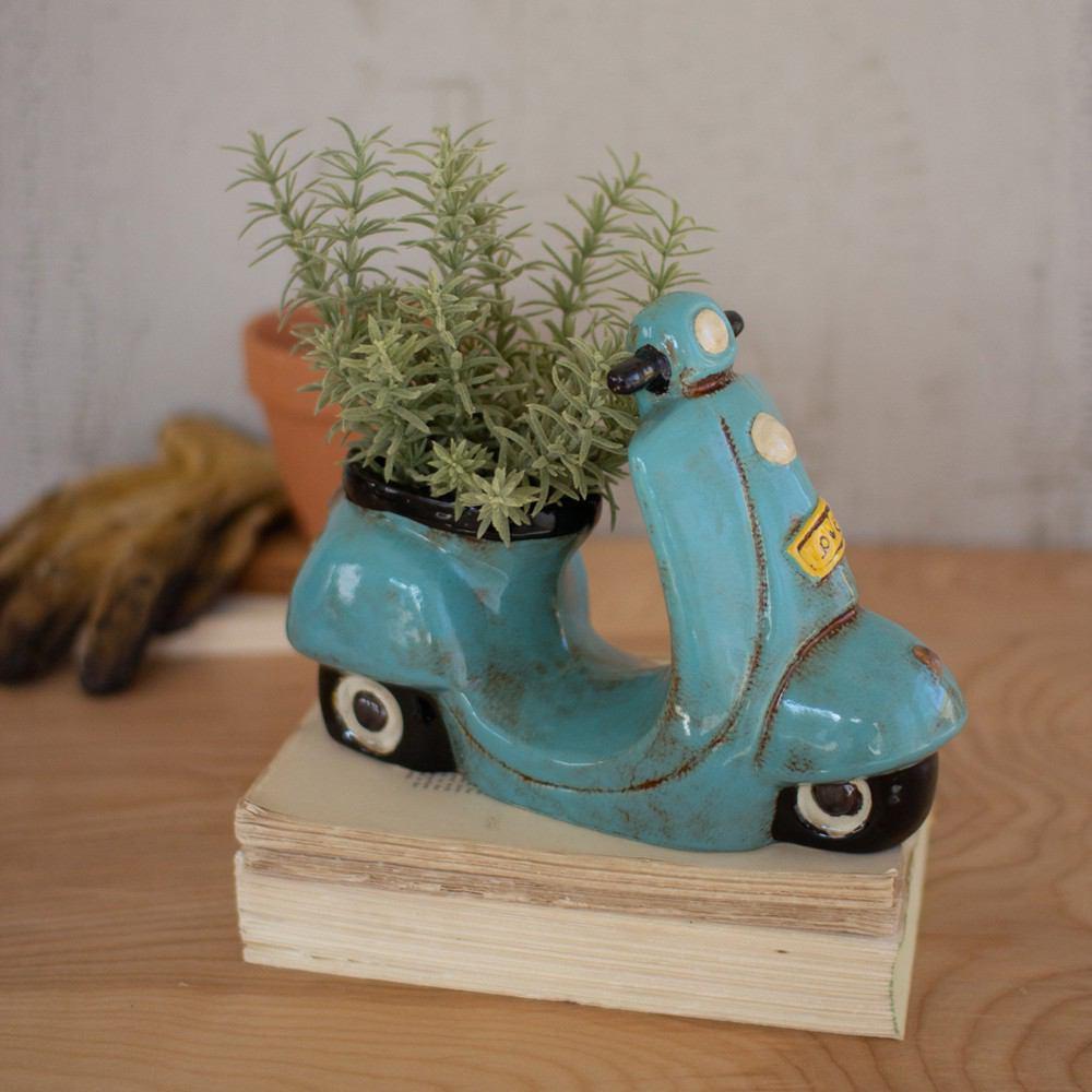 Kalalou Ceramic Moped Planter