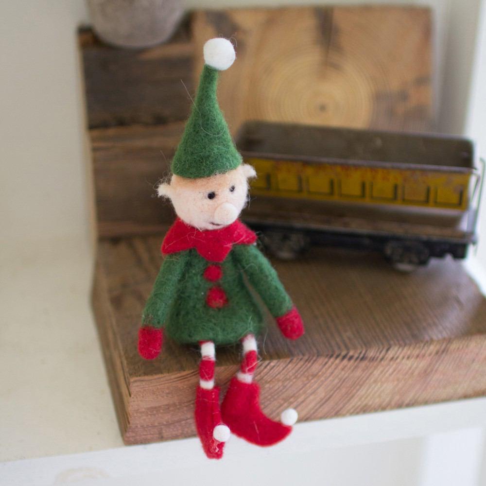 Kalalou Felt Elf Shelf Sitter - Set Of 42
