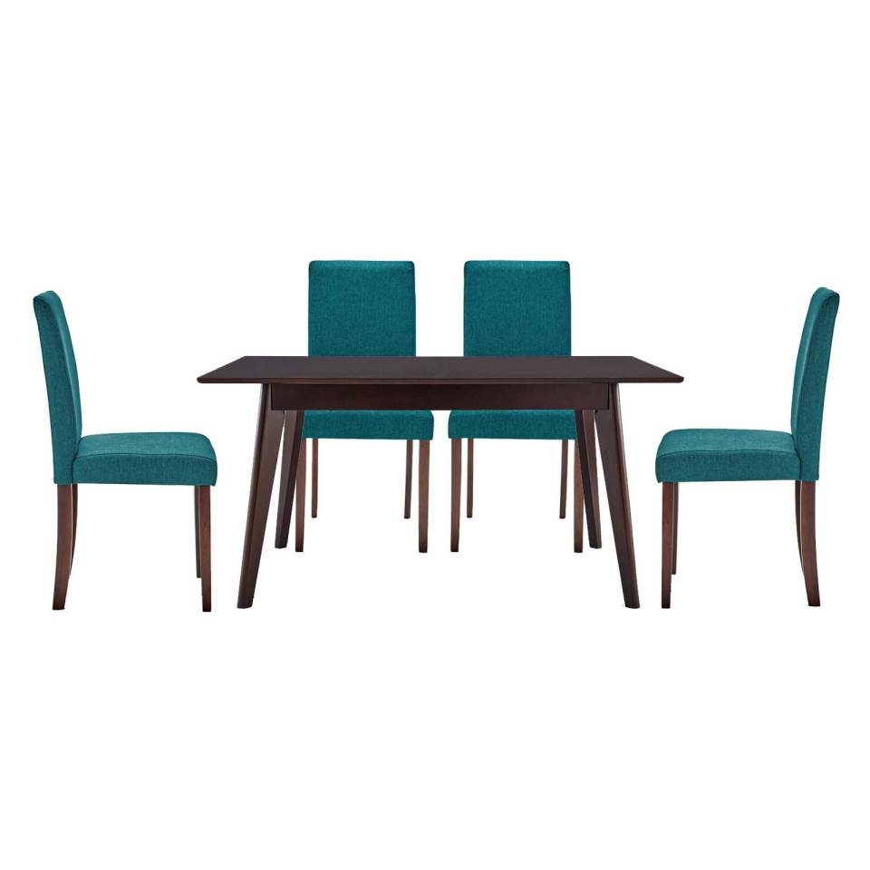 Modway Prosper 5 Piece Upholstered Fabric Dining Set | Dining Sets | Modishstore-12