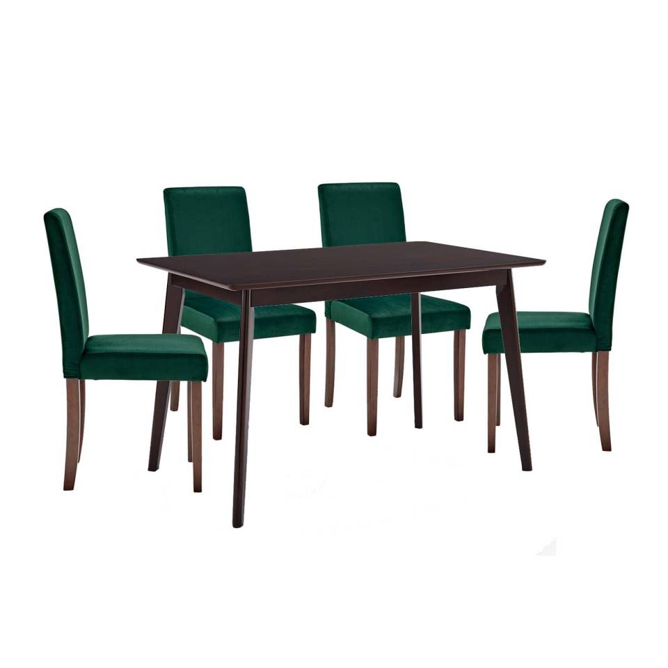Modway Prosper 5 Piece Upholstered Velvet Dining Set | Dining Sets | Modishstore-7