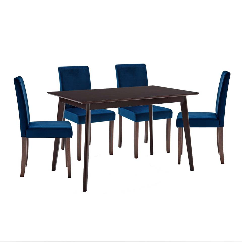 Modway Prosper 5 Piece Upholstered Velvet Dining Set | Dining Sets | Modishstore-11