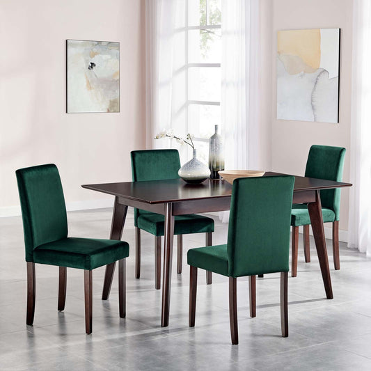 Prosper 5 Piece Upholstered Velvet Dining Set By Modway | Dining Sets | Modishstore