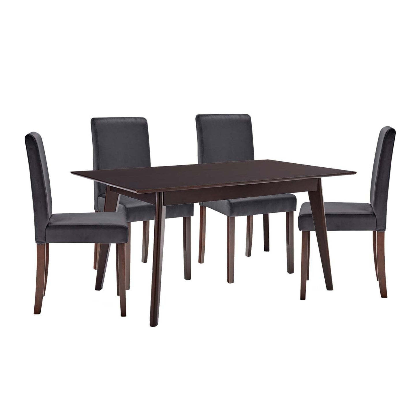 Prosper 5 Piece Upholstered Velvet Dining Set By Modway | Dining Sets | Modishstore-7