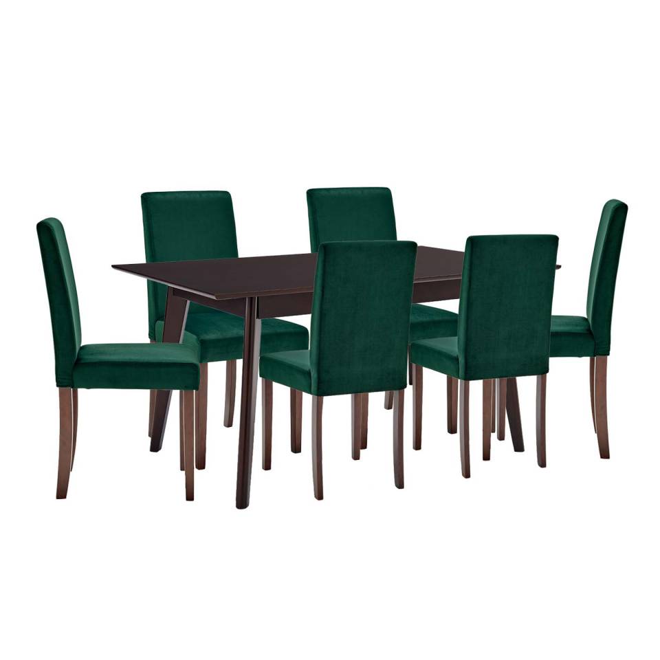 Modway Prosper 7 Piece Upholstered Velvet Dining Set | Dining Sets | Modishstore-2