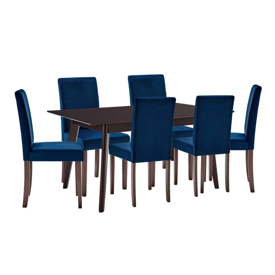 Modway Prosper 7 Piece Upholstered Velvet Dining Set | Dining Sets | Modishstore-11