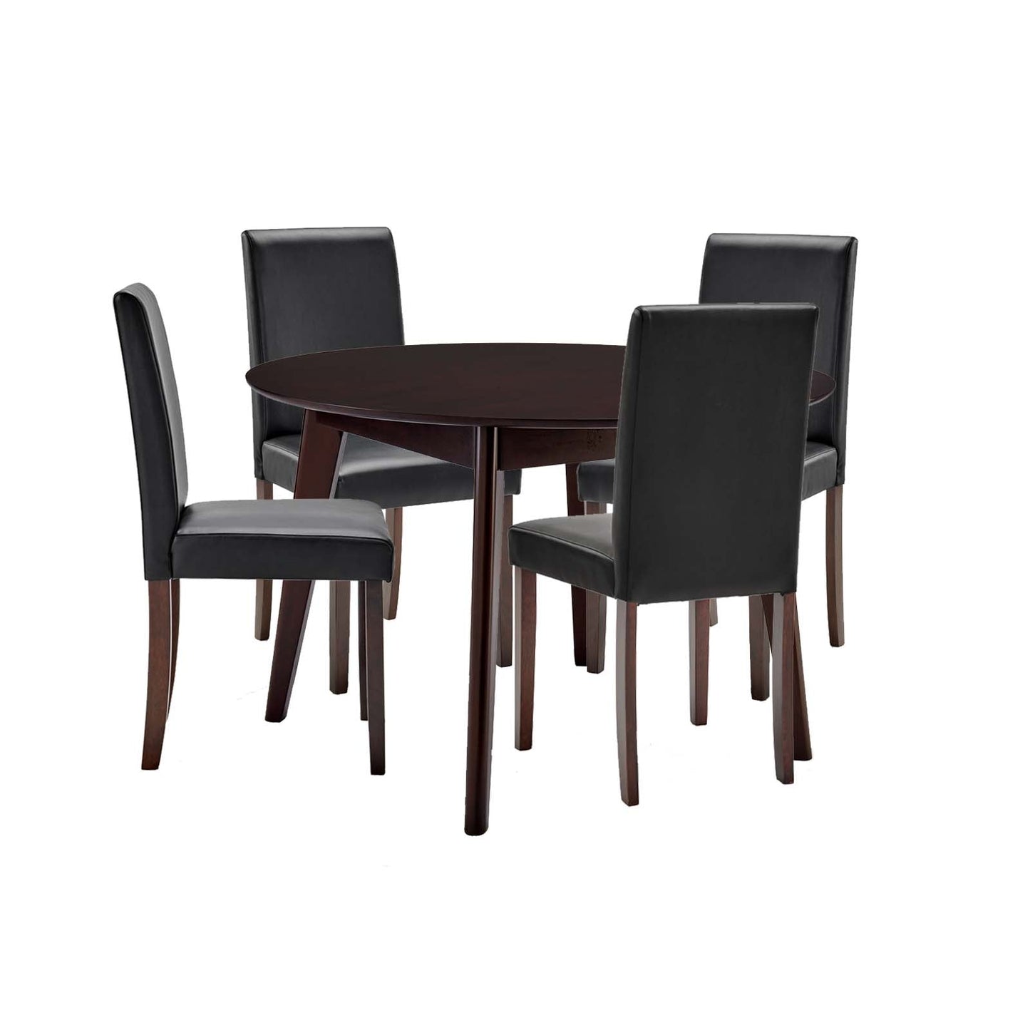 Prosper 5 Piece Faux Leather Dining Set By Modway | Dining Sets | Modishstore-2