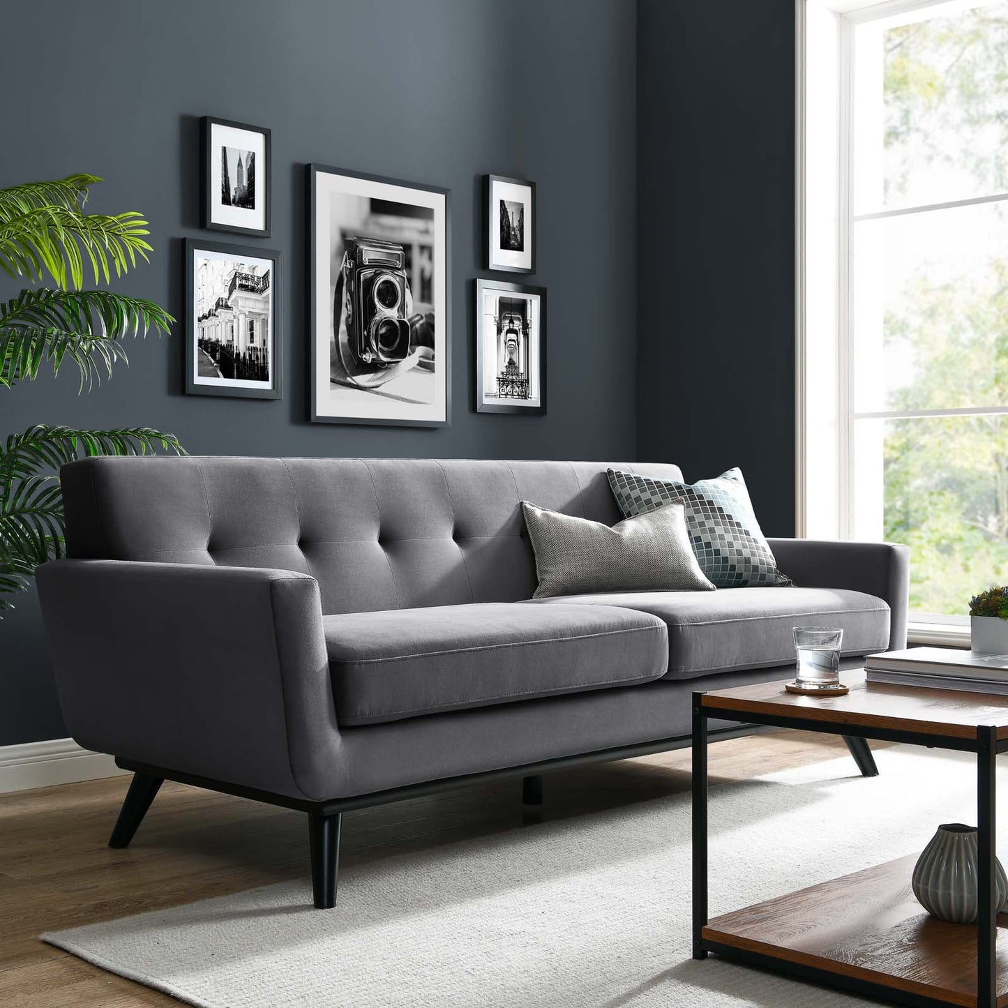 Engage Performance Velvet Sofa By Modway | Sofas | Modishstore - 24
