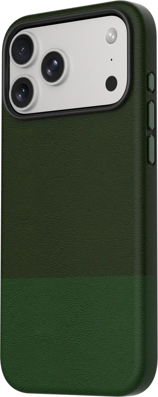TEKNE DualTone Vegan Leather Case for iPhone 17  Pro Max-Green