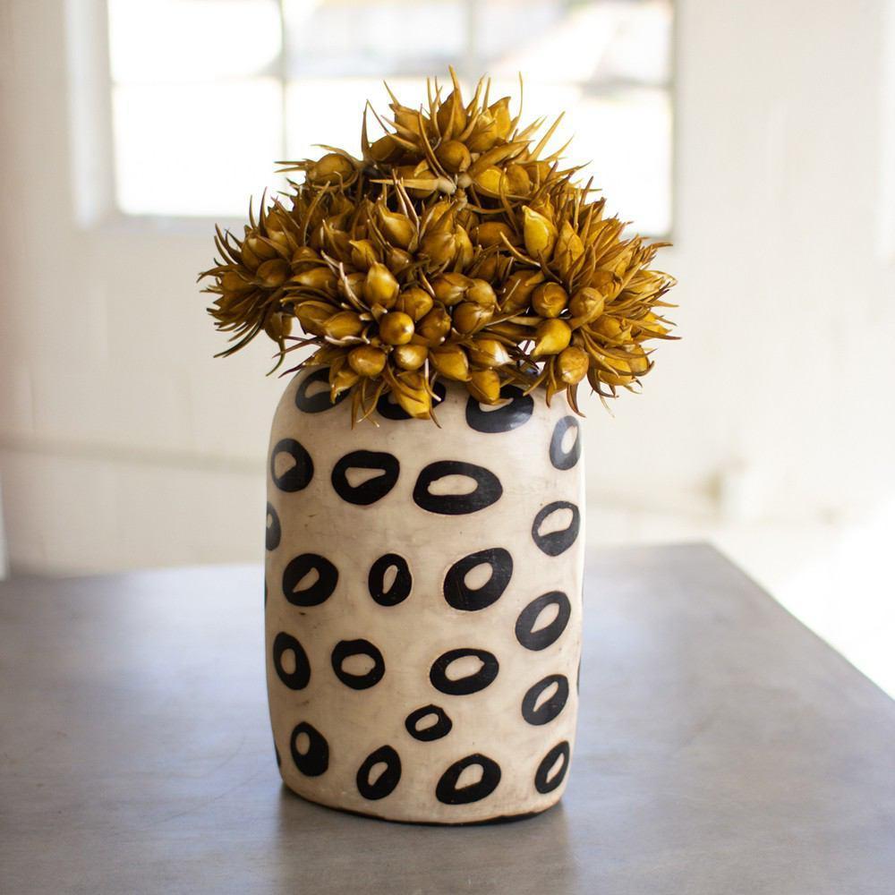 Kalalou Clay Lenca Leopard Vessel