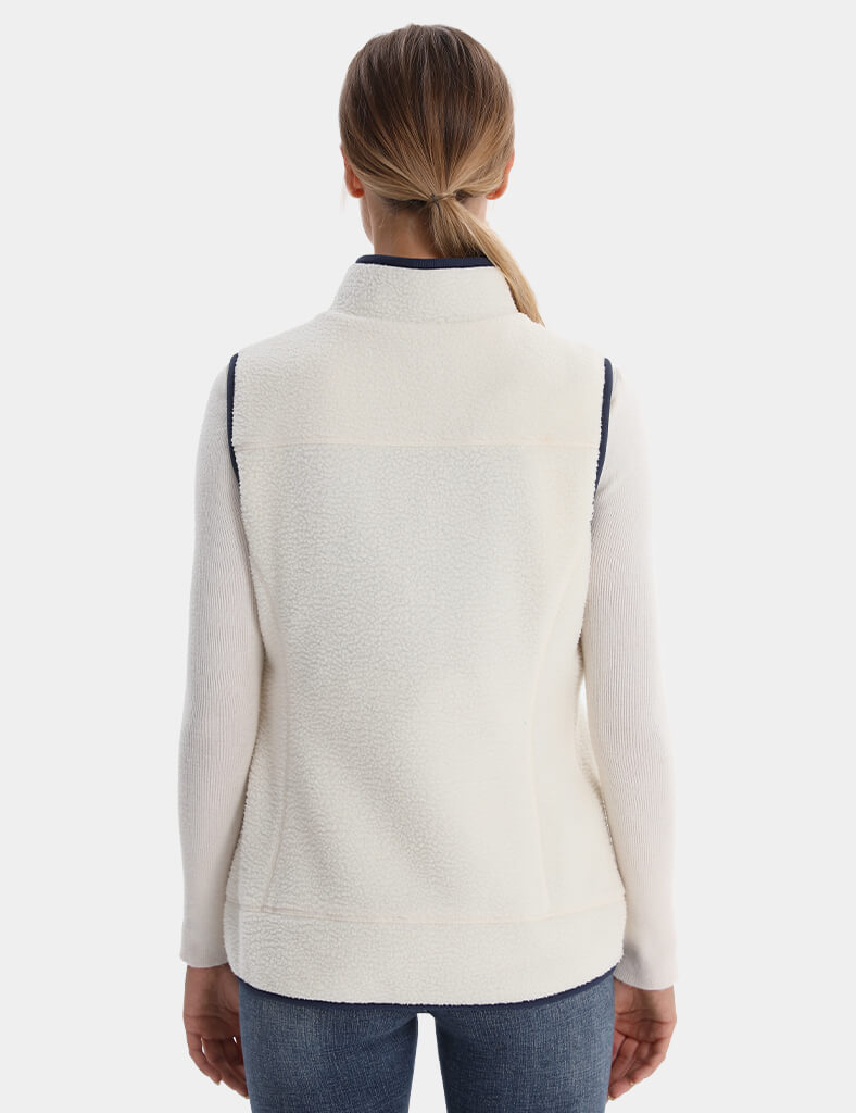 Women's Colorblock Heated Recycled Sherpa Vest 7.4V