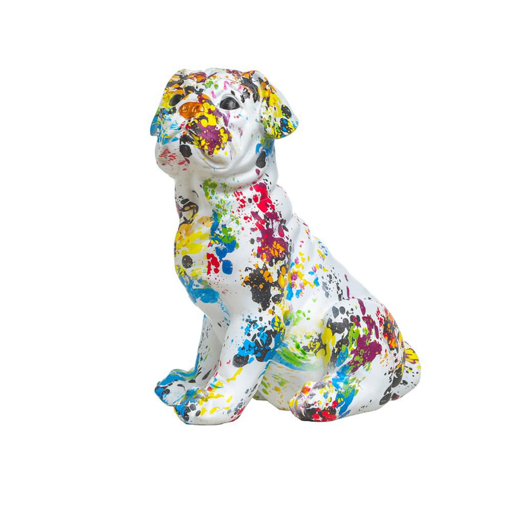 Interior Illusions Plus Paint Splash Pug Bank - 10" tall1