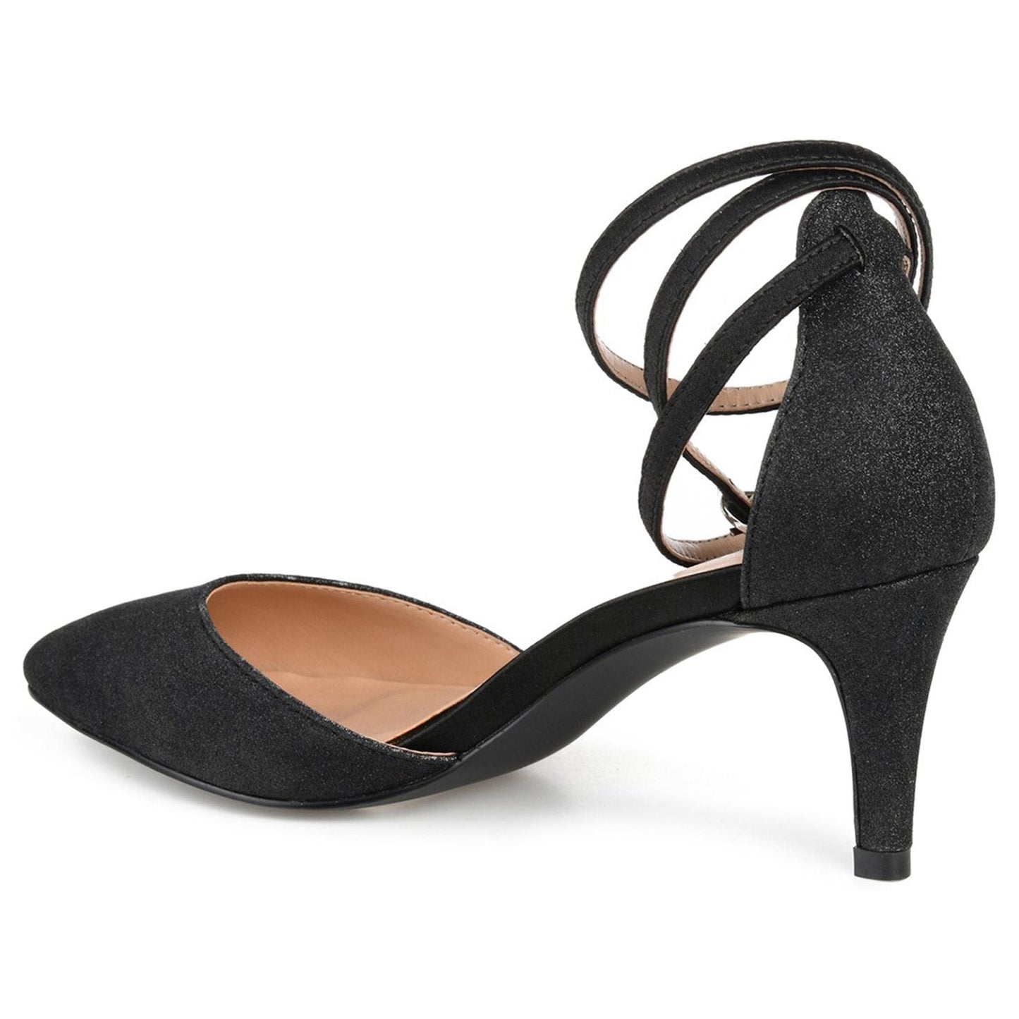 JOURNEE Collection Luela Glitter Ankle Strap Pump with  all size