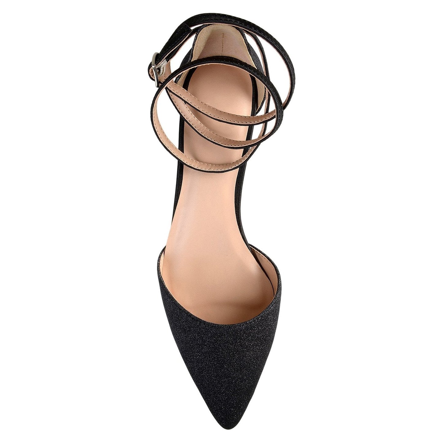 JOURNEE Collection Luela Glitter Ankle Strap Pump with  all size