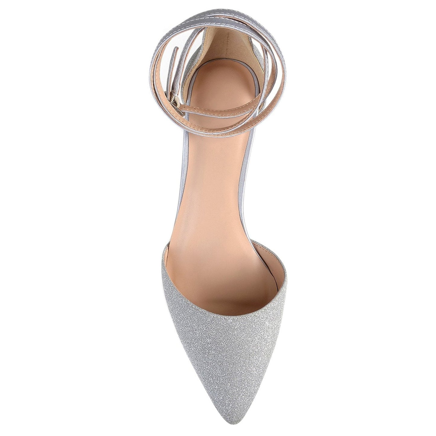 JOURNEE Collection Luela Glitter Ankle Strap Pump with  all size