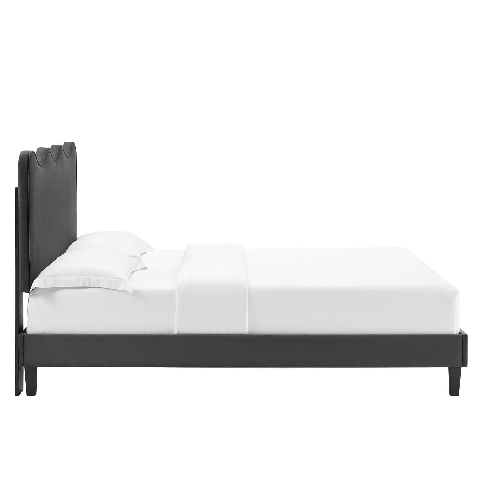 Current Performance Velvet Twin Platform Bed By Modway - MOD-6729-CHA | Beds |  Modishstore - 5