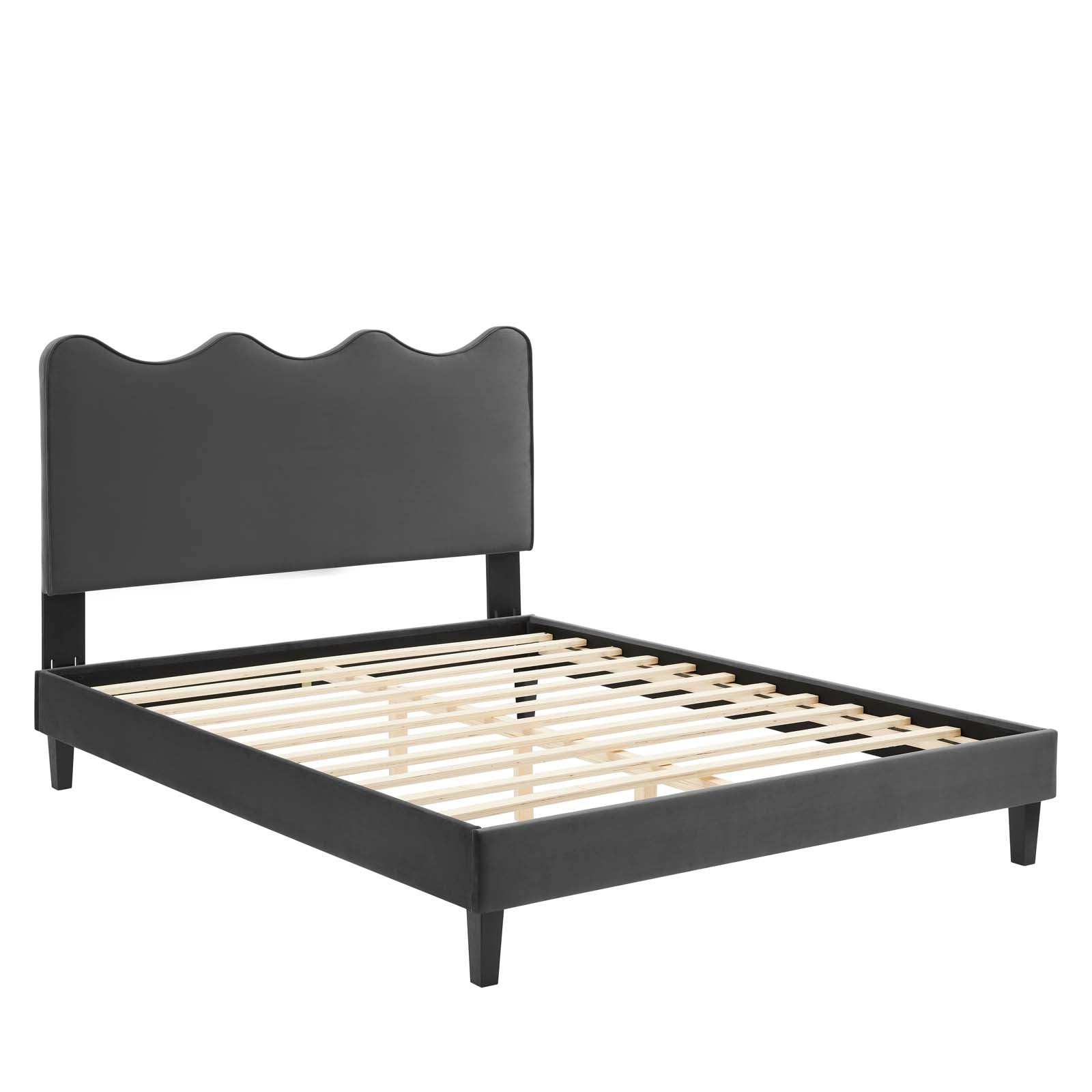 Current Performance Velvet Twin Platform Bed By Modway - MOD-6729-CHA | Beds |  Modishstore - 6
