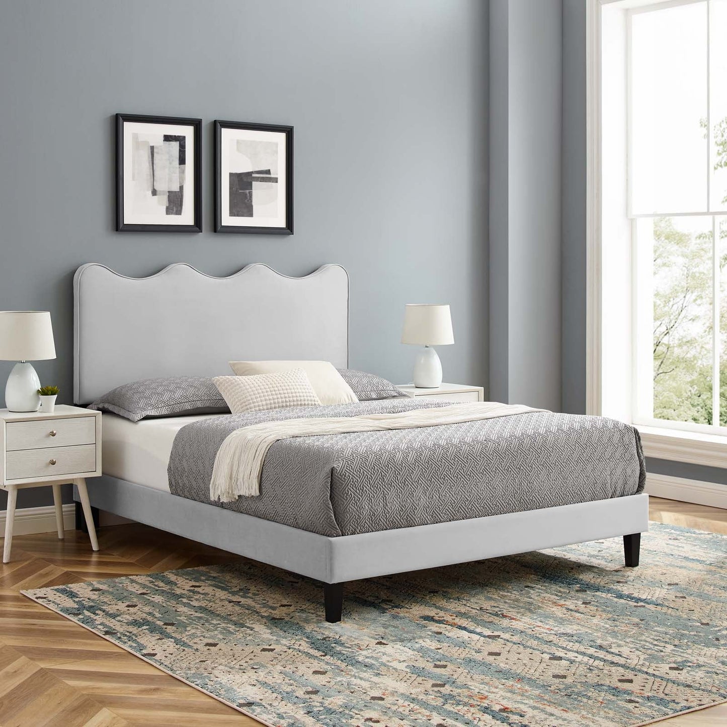 Current Performance Velvet Twin Platform Bed By Modway - MOD-6729-CHA | Beds |  Modishstore - 26