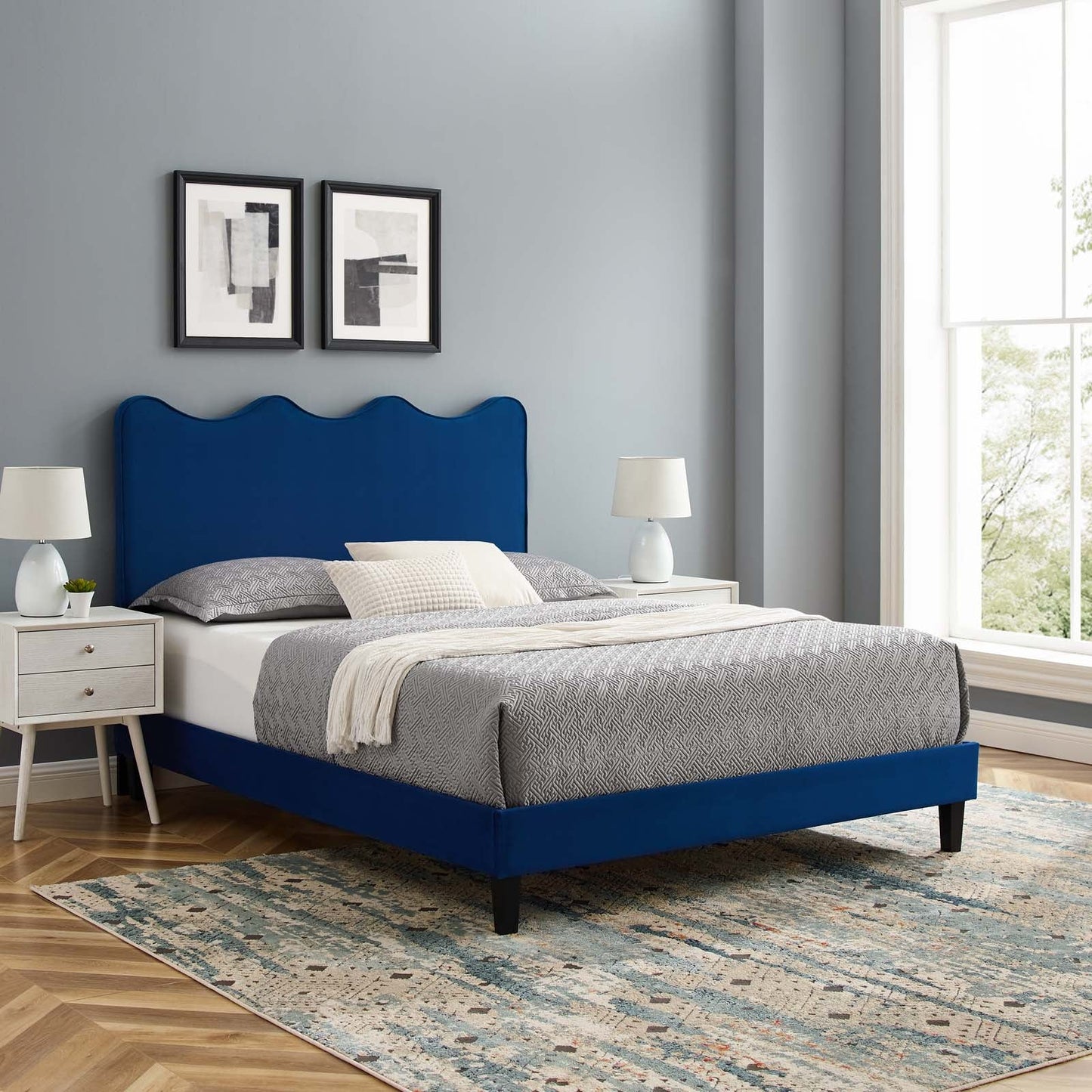 Current Performance Velvet Twin Platform Bed By Modway - MOD-6729-CHA | Beds |  Modishstore - 48