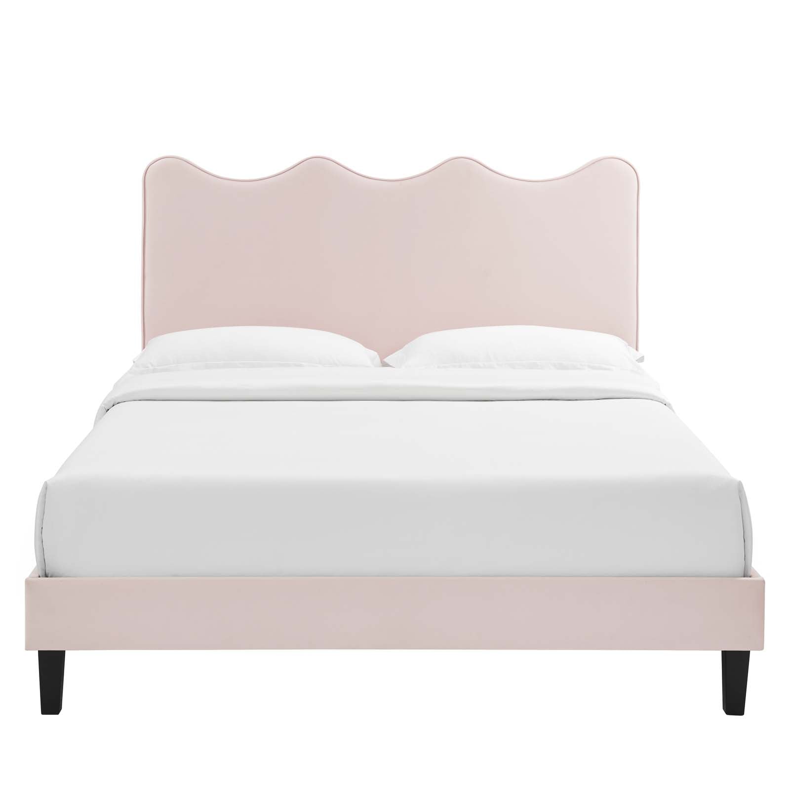 Current Performance Velvet Twin Platform Bed By Modway - MOD-6729-CHA | Beds |  Modishstore - 63