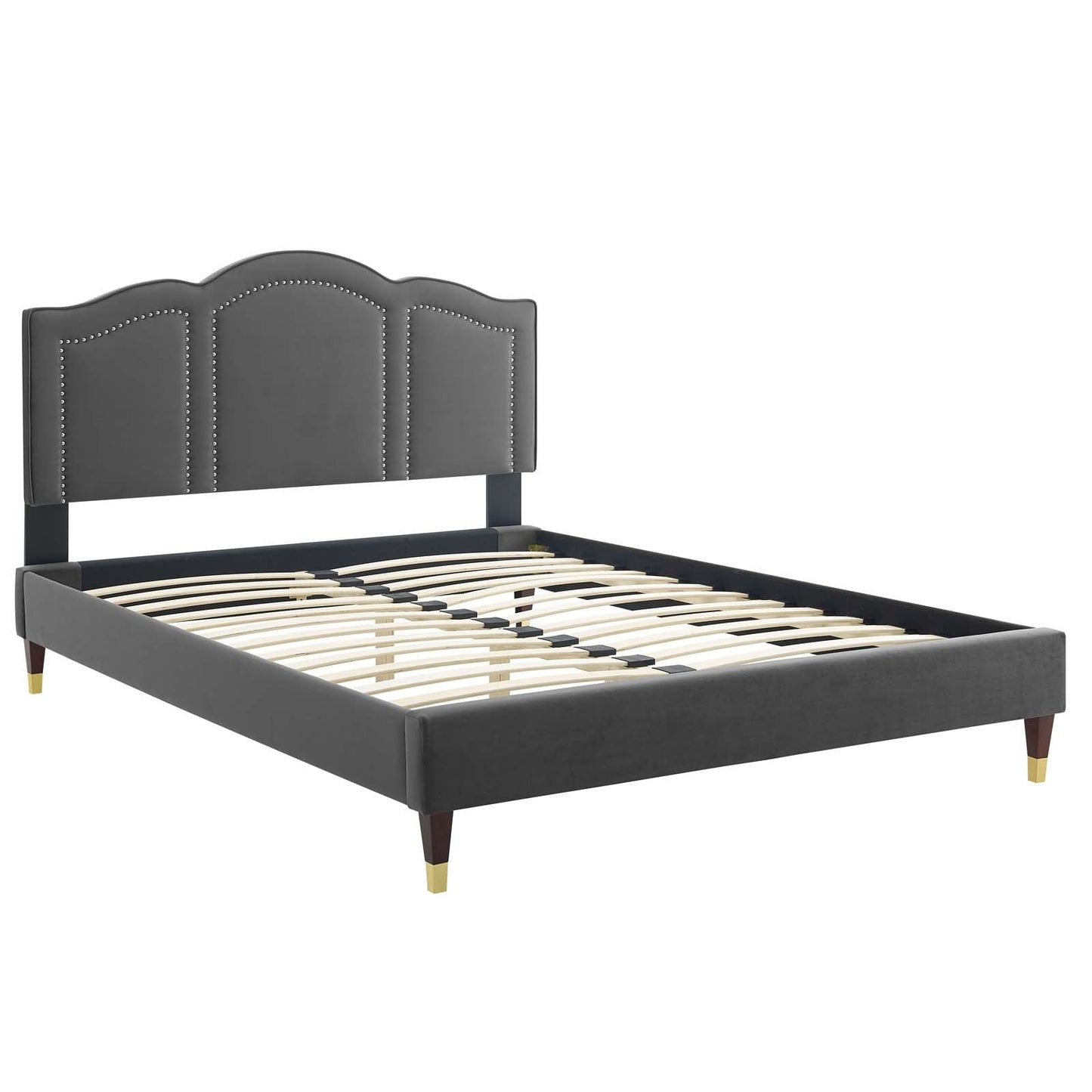 Emerson Performance Velvet King Platform Bed By Modway - MOD-6860 | Beds | Modishstore - 9