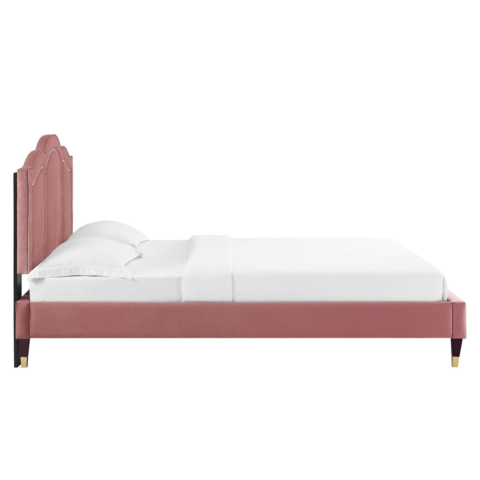 Emerson Performance Velvet King Platform Bed By Modway - MOD-6860 | Beds | Modishstore - 22