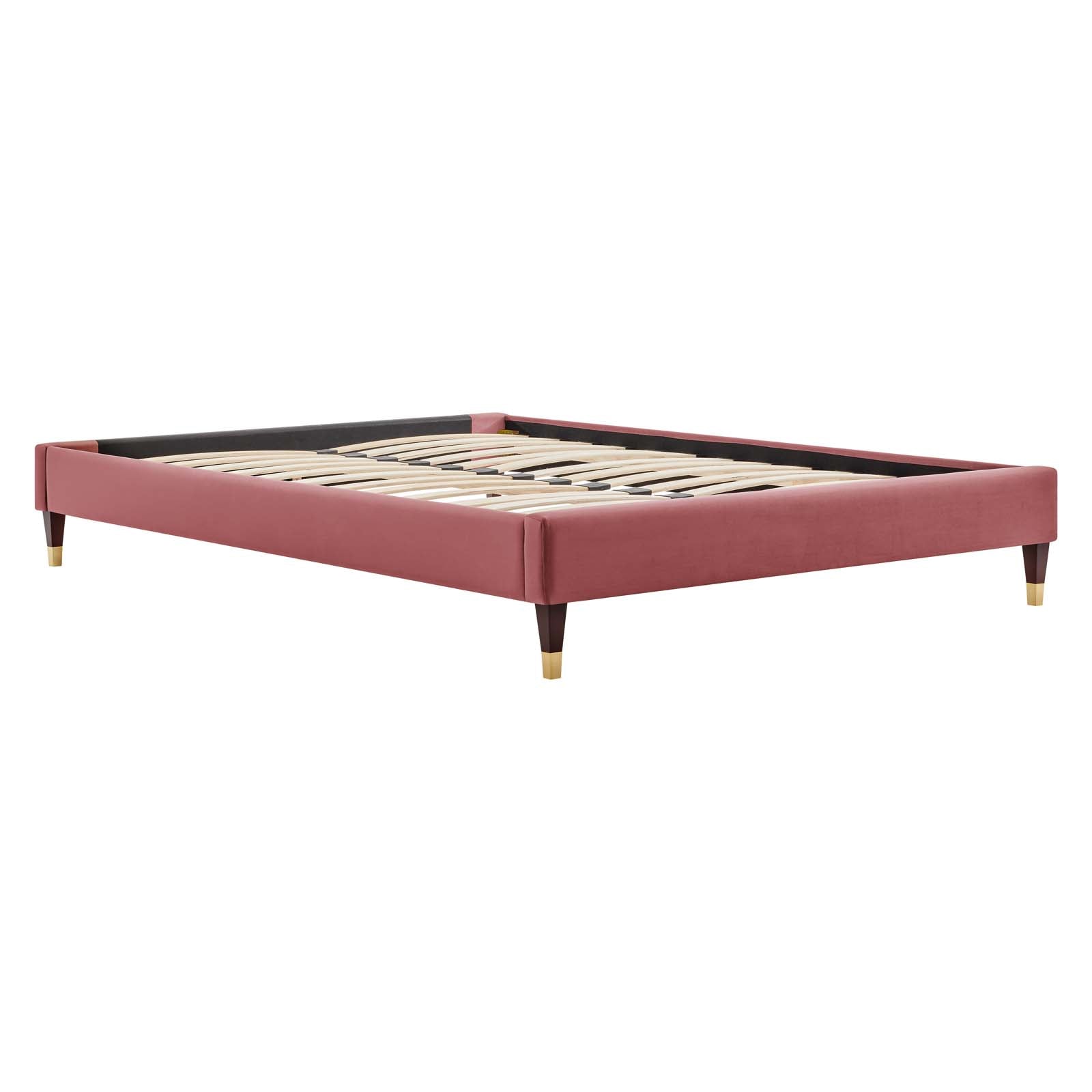 Emerson Performance Velvet King Platform Bed By Modway - MOD-6860 | Beds | Modishstore - 24