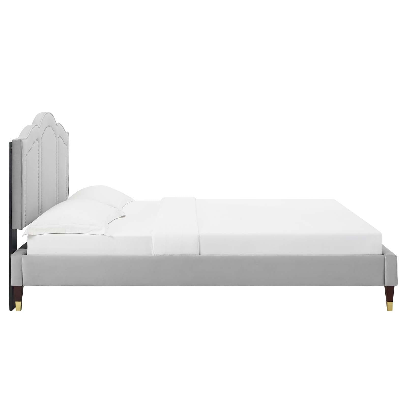Emerson Performance Velvet King Platform Bed By Modway - MOD-6860 | Beds | Modishstore - 36