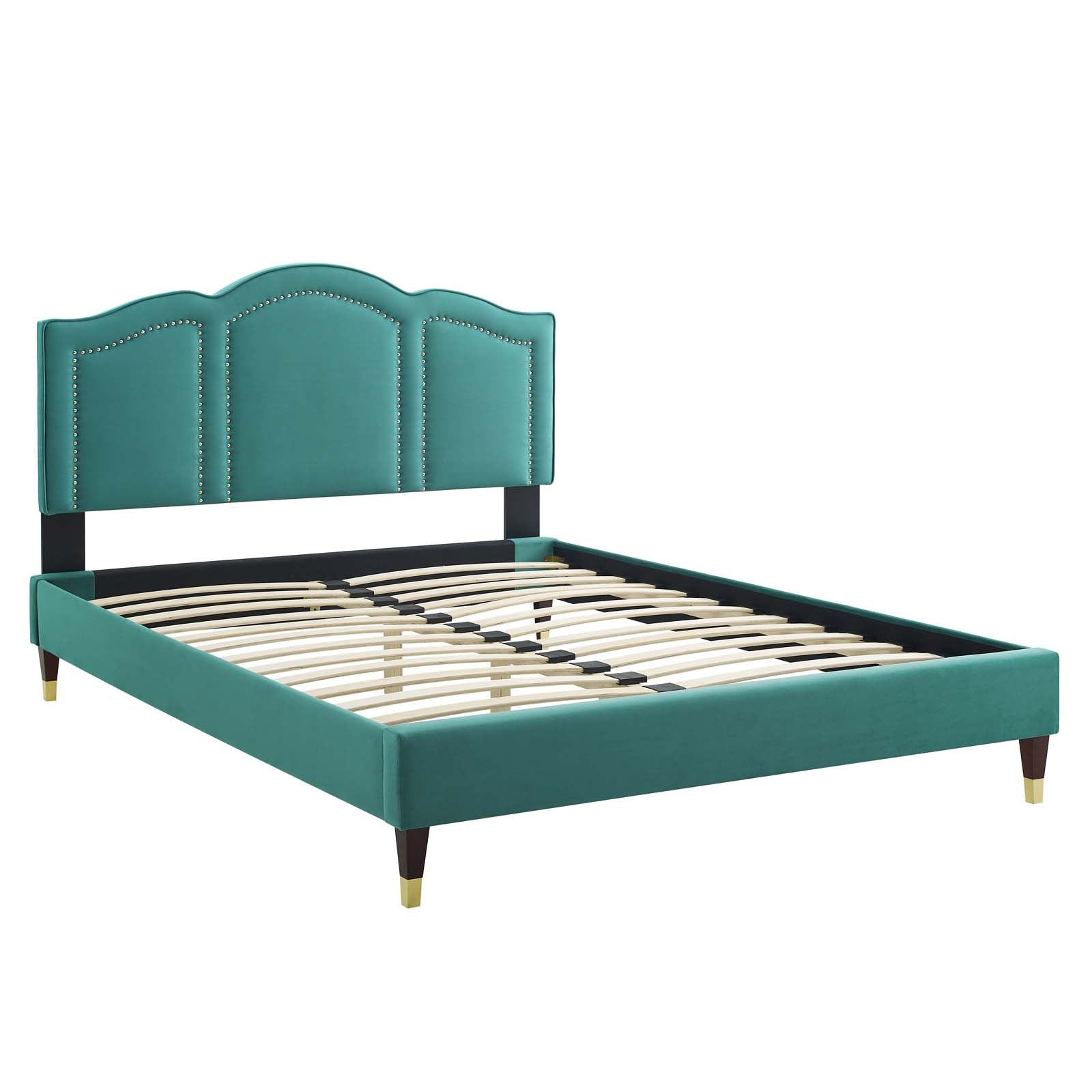 Emerson Performance Velvet King Platform Bed By Modway - MOD-6860 | Beds | Modishstore - 93