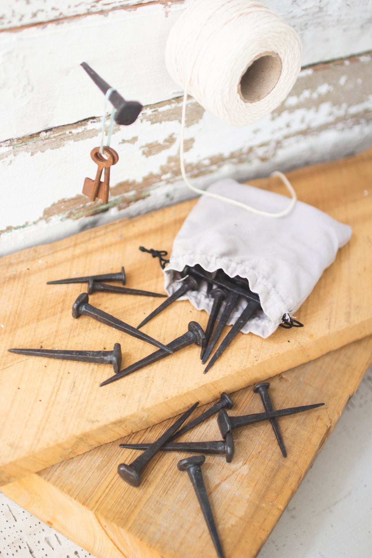 Kalalou Bag Of 24 Hand Forged Nails - 12 Each Size (Set of 2)6