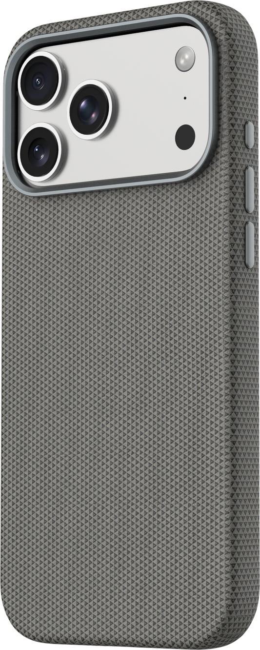 TEKNE Textura Vegan Leather Case for iPhone 17 Pro Max-Grey
