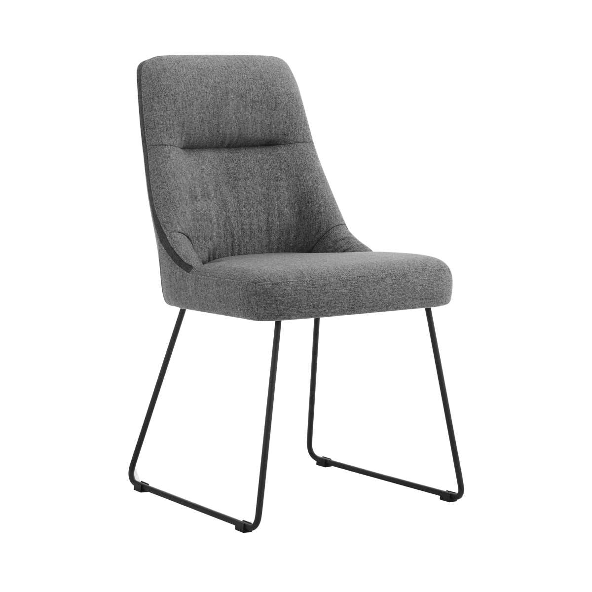 Andes and Quartz Gray Fabric 7 Piece Rectangular Dining Set By Armen Living | Dining Sets |  Modishstore  - 6